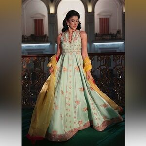 Zainab Salman Dress- Aqua Rose